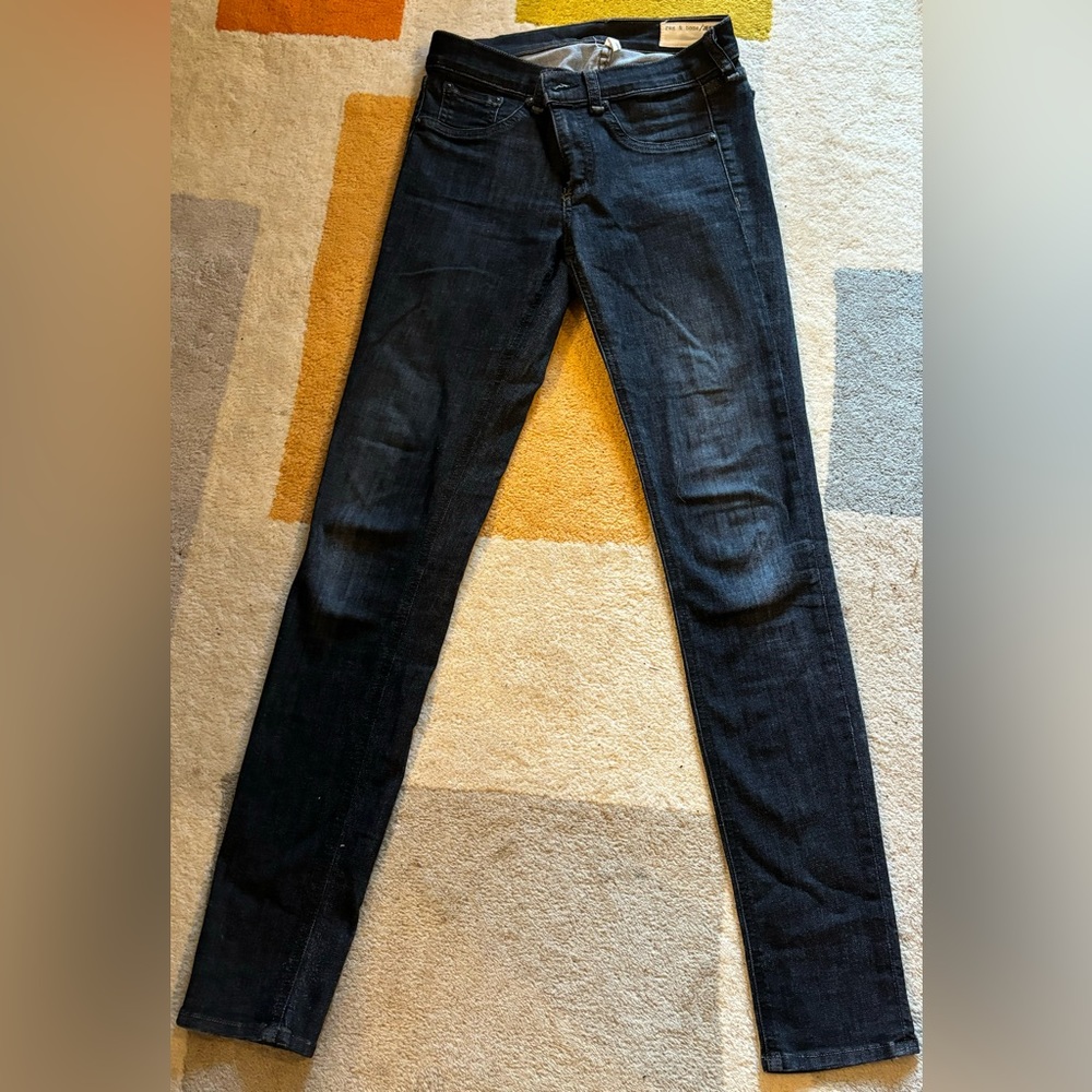 Rag & bone skinny jeans in black size 27